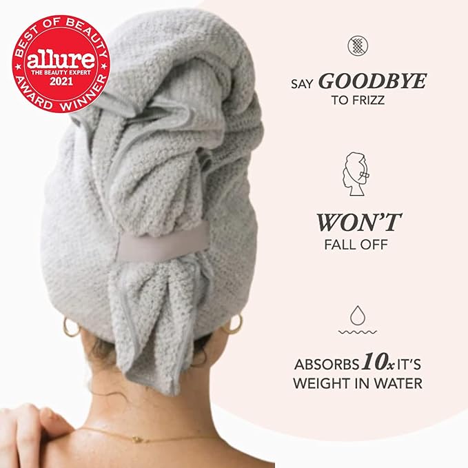 VOLO Super Hero XL Hair Towel | Super Absorbent Quick Dry Nanoweave | Reduces - Image 3