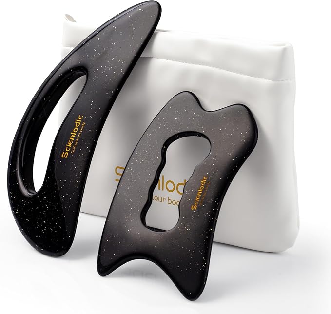 Scienlodic 2 Pcs Large Body Gua Sha Massage Tools by YourRedLightTherapyGuide
