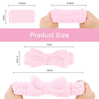 CIEHER 12 PCS Black & Pink Makeup Headband - Image 3