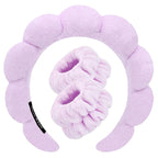 Spa Headbands for Washing Face Wristband Set Sponge Makeup Skincare Headband by Tetizo