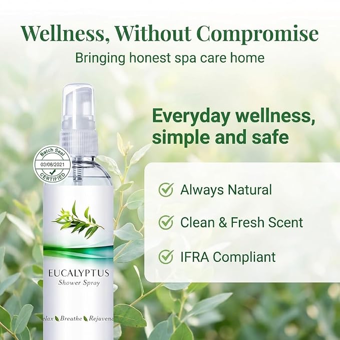 Eucalyptus Shower Spray Essential Oil, 100% Pure Aromatherapy Shower Mist - Image 6