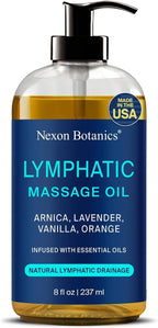 Lymphatic Drainage Massage Oil for Massage Therapy 8 fl oz by NexonBotanics