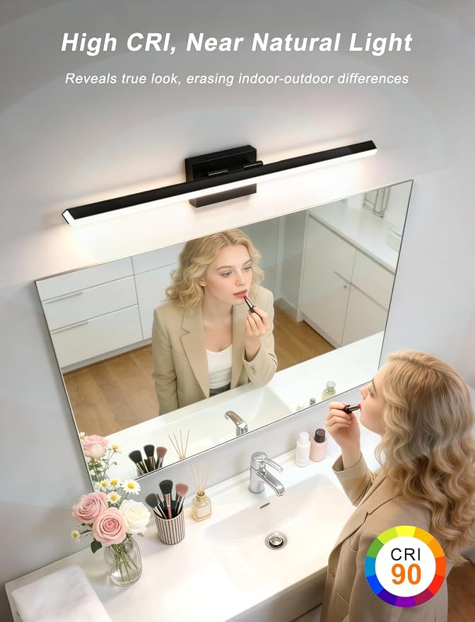 IZORRO Modern Bathroom Vanity Light 40 inch, 32W Dimmable Led Bathroom Light - Image 2