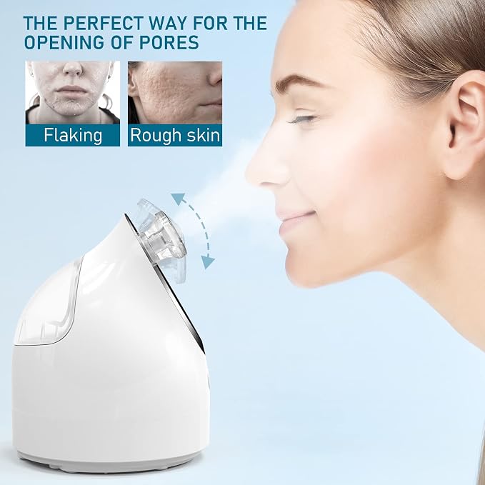 NewWay Nano Ionic Facial Steamer, Adjustable Nozzle Angle Aromatherapy Warm - Image 3