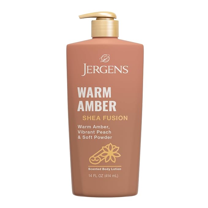 Jergens Shea Fusion Warm Amber Scented Lotion, Moisturizing Body Lotion by Jergens
