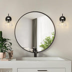 1 Piece Black Wall Sconce, 1-Light Black Farmhouse Wall Sconce - Image 9