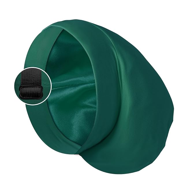 Satin Bonnet Silk Lined Sleep Cap- Adjustable Hair Cover by Blueelf