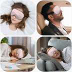 Striped Eye Mask Sleeping Mask Pink and White Stripes Sleep Masks Silky Soft - Image 5