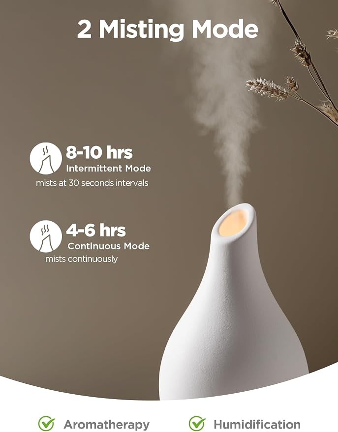 InnoGear Essential Oil Diffuser, 150ml Ceramic Diffuser Handcrafted Stone - Image 3