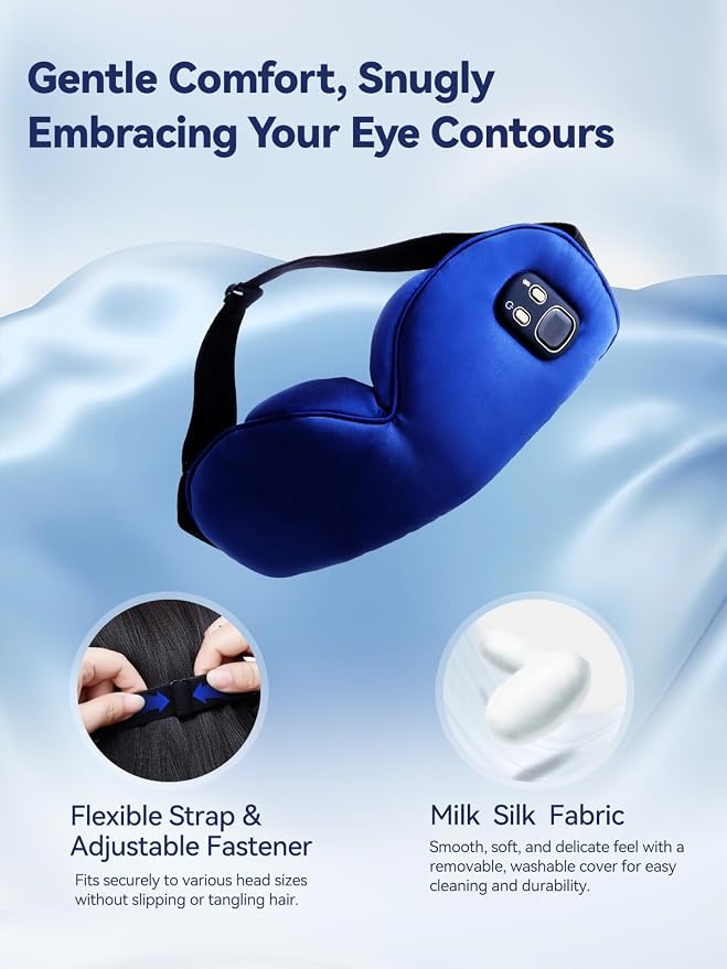 Heated Eye Mask for Dry Eyes, Silk Sleep Mask - Image 5