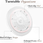 Luxspire Turntable Lazy Susan for Table Top, Marble Round Tray 10.63 inch - Image 3
