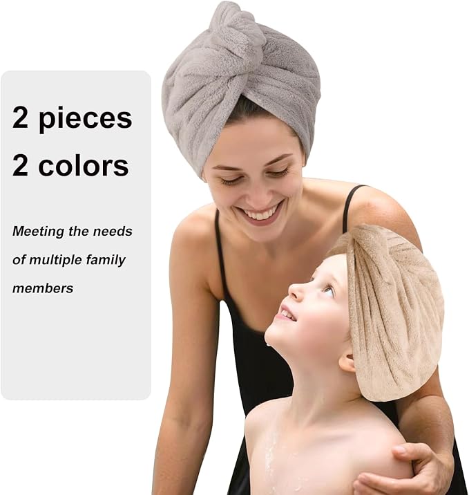 Microfiber Hair Drying Towel Wrap - Image 6
