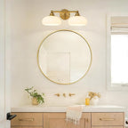 GoYeel Bathroom Light Fixtures Over Mirror, Vintage Gold Double Arm Vanity - Image 5