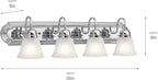 Kichler 30" 4-Light Vanity Bath Light in Chrome, Modern Bathroom Light - Image 9