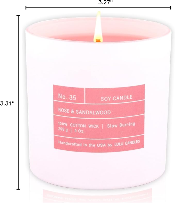 Lulu Candles | Rose & Sandalwood | Smells Floral & Woody | Luxury Scented Soy - Image 5