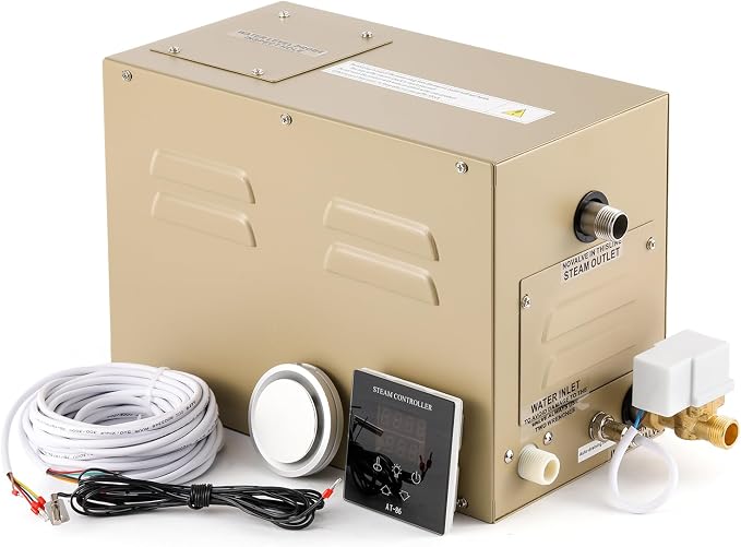 Steam Shower Generator Kit 3KW for Bath Sauna SPA, Self-draining System by HapyvergoDirect