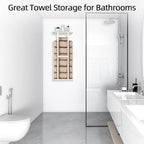 STWWO Wall Towel Rack for Rolled Towels, Towel Storage for Small Bathroom Can - Image 7