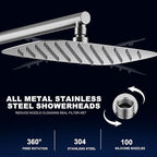 SonTiy Rain Shower Head with Handheld Spray and Shower Shelf, All Metal Shower - Image 4
