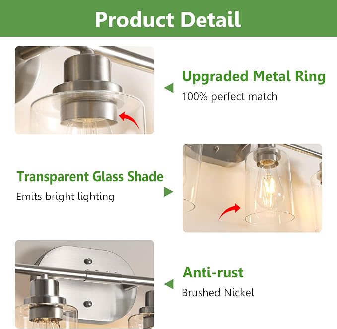 Ascher 4-Light Bathroom Light Fixtures, Modern Vanity Lights - Image 7