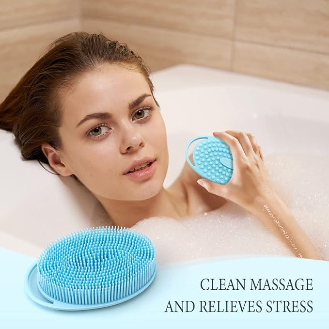 PQRUU 3 Pack Silicone Body Scrubber, Exfoliating Soft Loofah, Scrubber Fit - Image 6