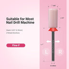 MelodySusie Ceramic Nail Drill Bits, 3/32'' Chamfer Flat Top Large Barrel Bits - Image 4