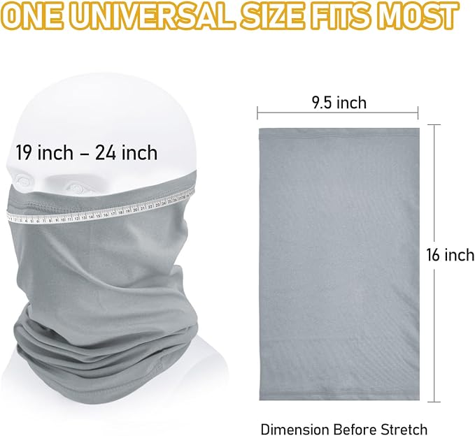 TICONN Neck Gaiter Face Cover Scarf, Neck Warmer Breathable Sun & Wind-proof - Image 4