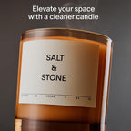 Salt & Stone Scented Candle for Women & Men | Coconut & Soy Blend Wax | - Image 2