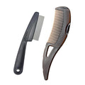 Dandruff Comb Wide Tooth, Stainless Steel Fine Tooth Lice/Psoriasis Scalp Detox by AMZWISH
