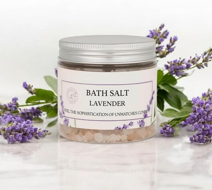 Himalayan Bath Salt with Lavender Petals, Essential Oil & Epsom Salt– 170 Grams by Unknown
