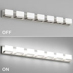 Tipace 7 Lights LED Modern Vanity Light Brushed Nickel Bathroom Lighting - Image 9