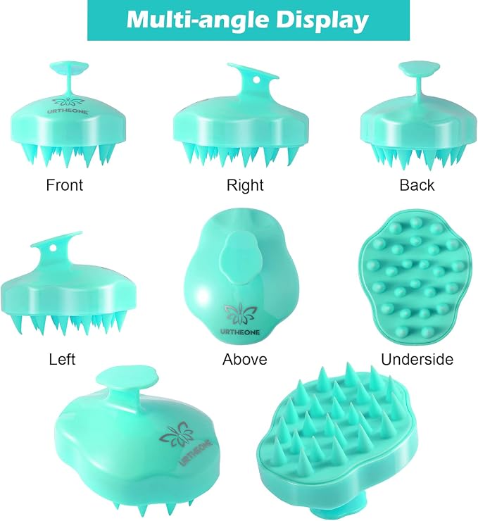 URTHEONE Hair Scalp Massager Shampoo Brush, Soft Silicone Hair Brush - Image 3