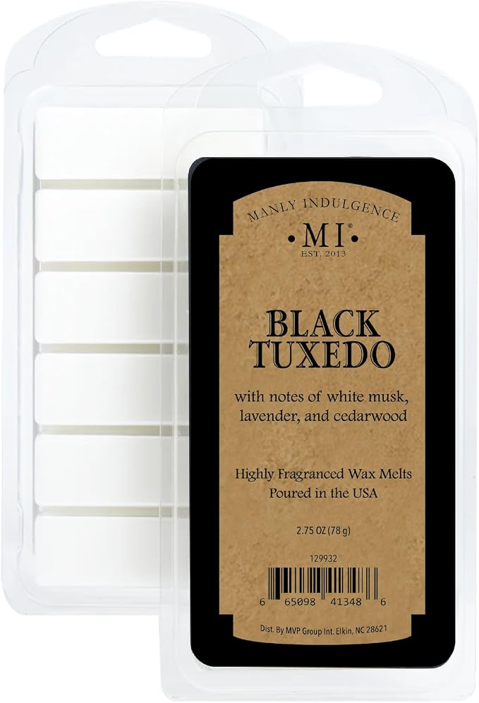 Manly Indulgence Black Tuxedo Scented Wax Melts, Wax Melt Warmer Cubes - Image 3
