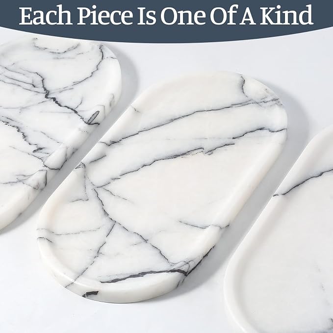 Koville Natural Marble Tray, Catchall - Image 4