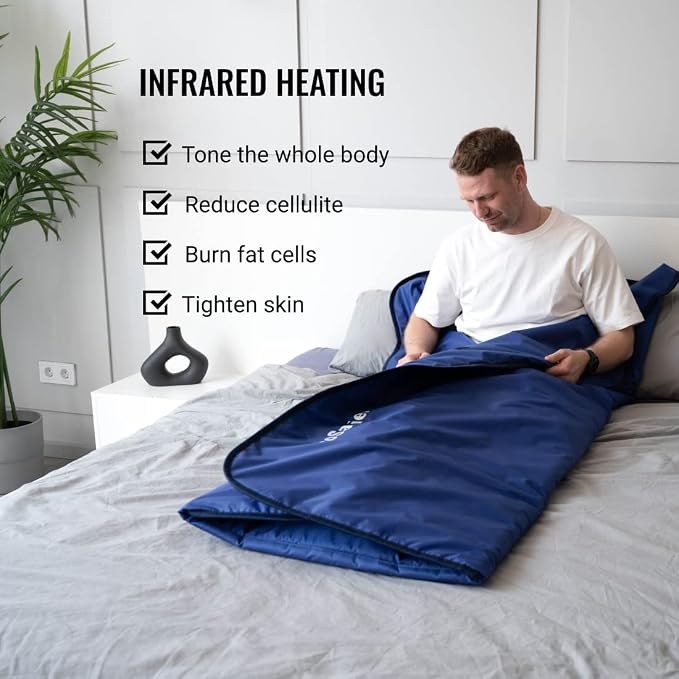 Heating Blanket, Fat and Weight Lose, Portable Infrared Sauna Blanket 71x87 In - Image 3