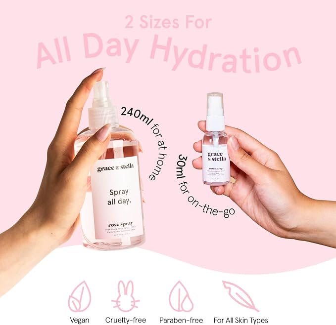 grace & stella Award Winning Rose Water Facial Spray - Image 5