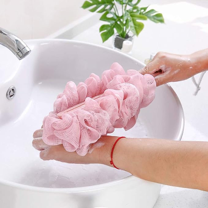 Back Scrubber for Shower, Loofah Long Handle Bath Body Brush, Soft Nylon Mesh - Image 7