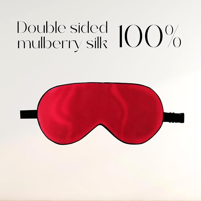 ZIMASILK 100% Natural Silk Sleep Mask Blindfold, Adjustable Super-Smooth Soft - Image 3
