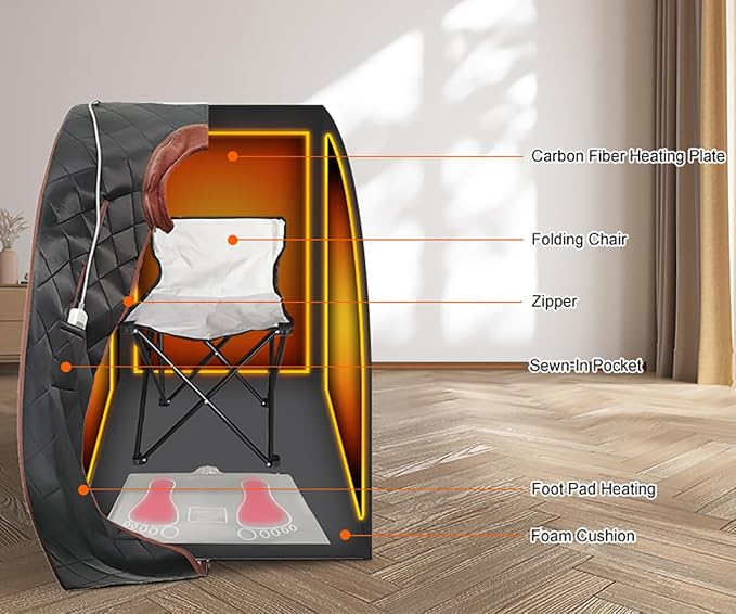 Infrared Sauna| Portable Personal Sauna| Home Spa Sauna| Separate Heating Foot - Image 5