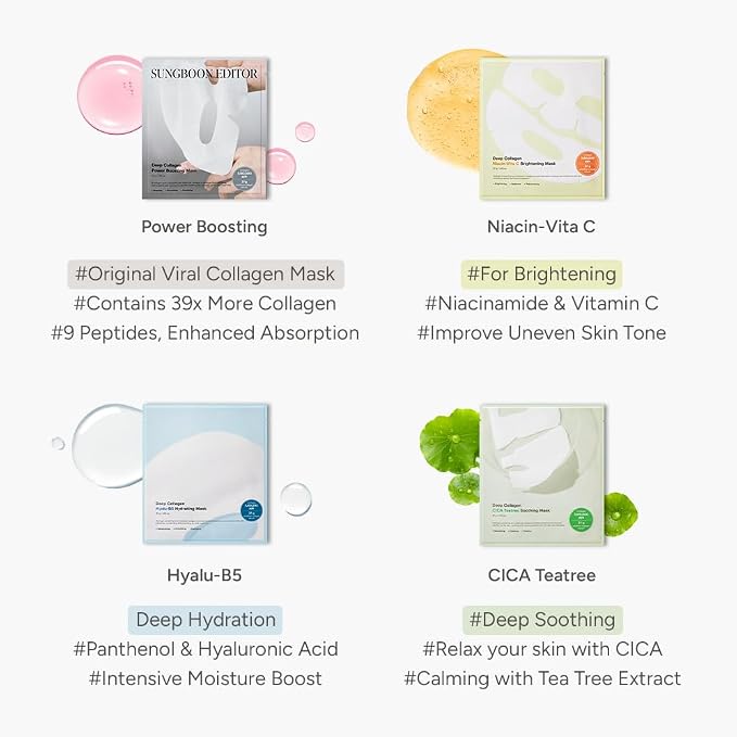 SUNGBOON EDITOR Deep Collagen CICA Teatree Overnight mask, Real Collagen 2 - Image 7