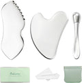 LeMeeOly 3pcs Stainless Steel Gua Sha Facial Tools & Eye Cream Applicator Metal by LeMeeOly