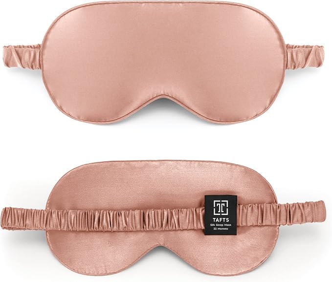 TAFTS Silk Sleep Mask - 22mm 100% Pure Mulberry 6A Silk & Blindfold by Tafts