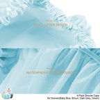 Shower Cap for Women Reusable Extra Large Shower Caps for Men Satin Double - Image 4