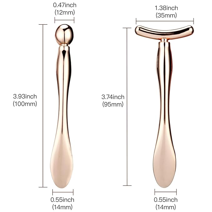 LISAPACK 2PCS Metal Eye Cream Applicator Wand Stick, Massager Tool - Image 6
