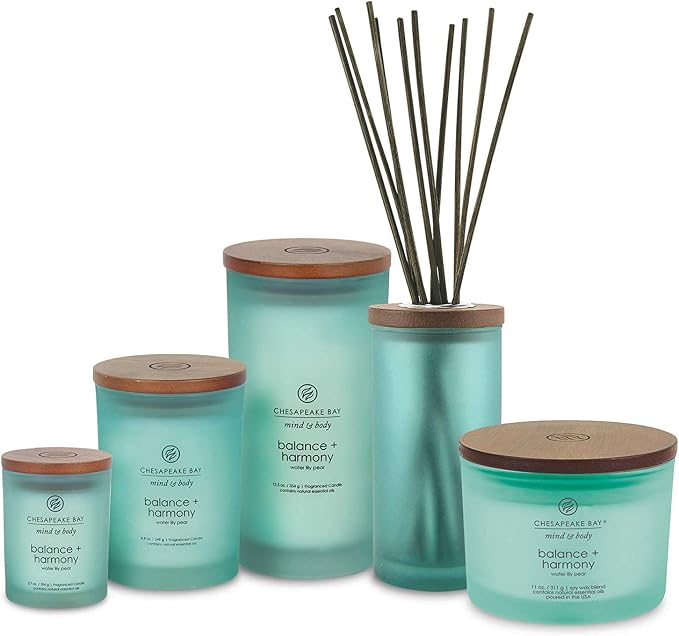 Chesapeake Bay Balance + Harmony Scented Candles Water Lily Pear Fragrance - Image 3
