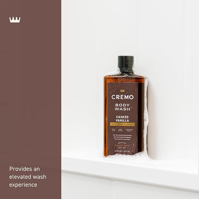 Cremo Body Wash for Men, Rich-Lathering Casked Vanilla, 16 Fl Oz - Image 3