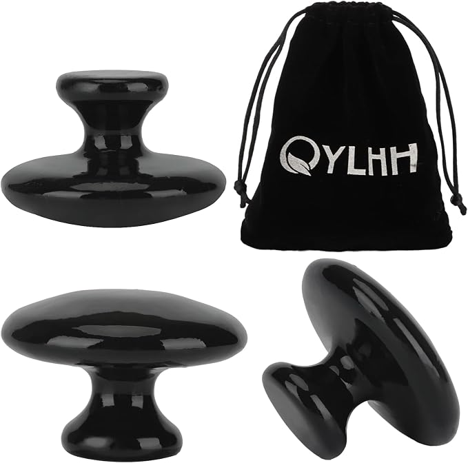4 Pcs Mushroom Hot Massage Stones Set Natural Bian Warm Rocks Kit - Image 2