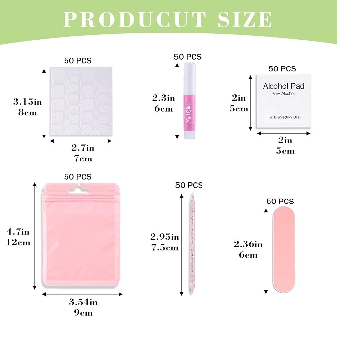 Press On Nail Tool Kit with Everything, Bebbtiy Press On Nail Prep Tool Kit - Image 4