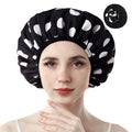 Years calm Shower Caps for Women Reusable Waterproof, Double Layer Waterproof by Yearscalm