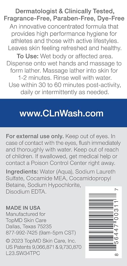 CLn® SportWash – High-Performance Sport Body Wash, - Image 2