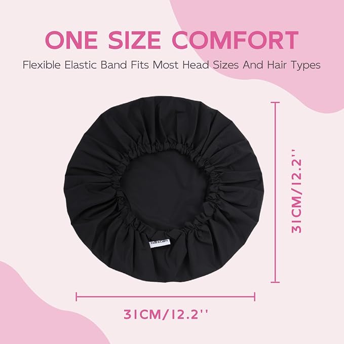 Years Calm Shower Cap for Women Waterproof Reusable – 27g Ultra Lightweight - Image 2
